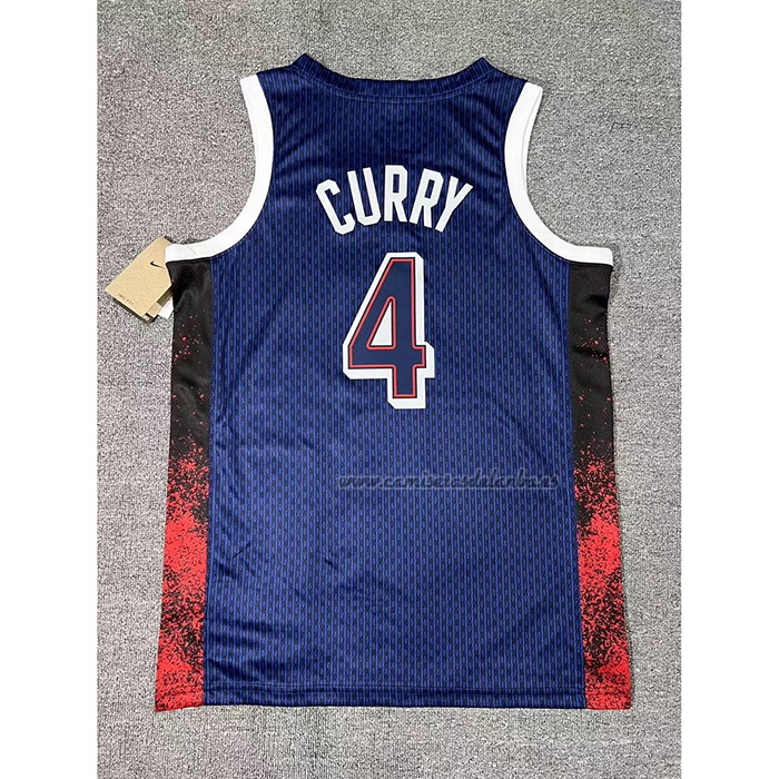 Camiseta USA 2025 Stephen Curry NO 4 Azul
